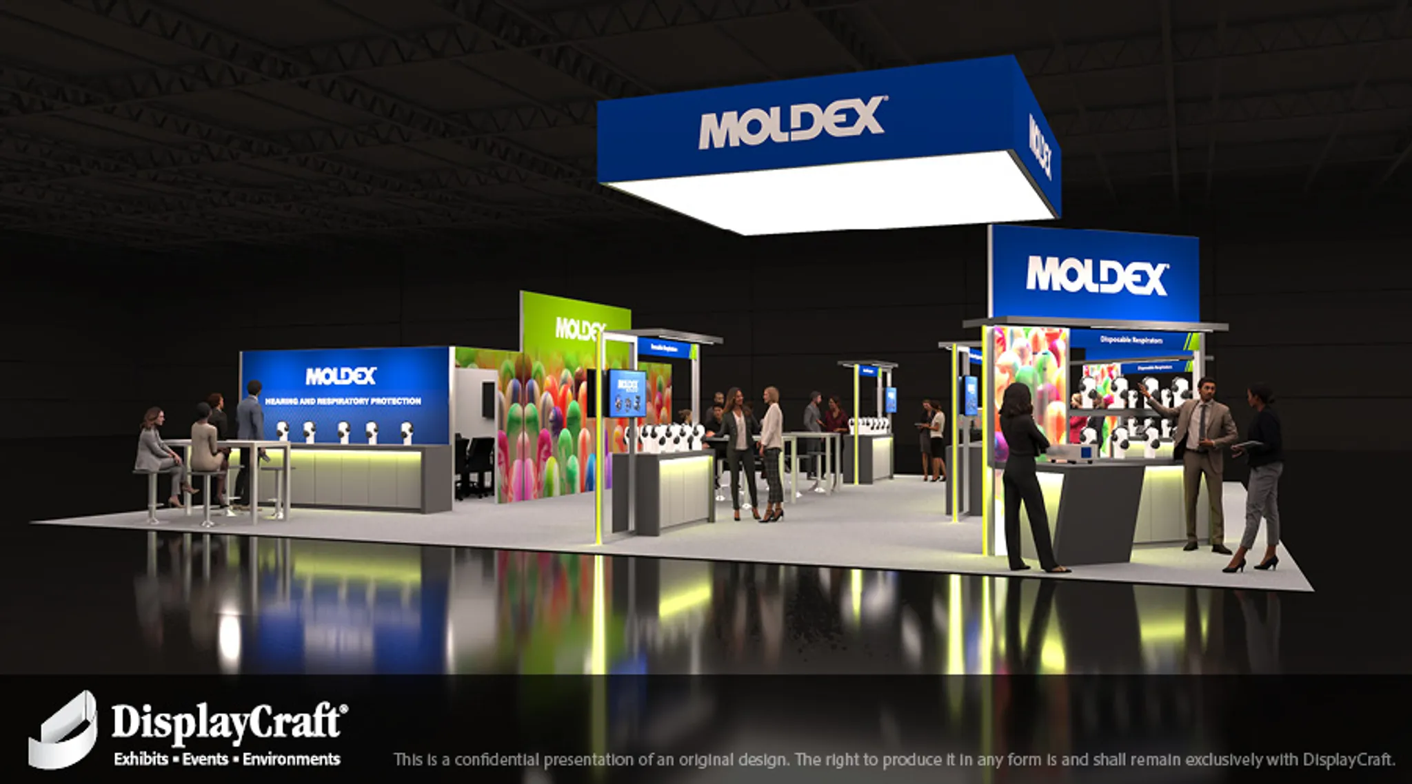 50x50 Island booth design by DisplayCraft